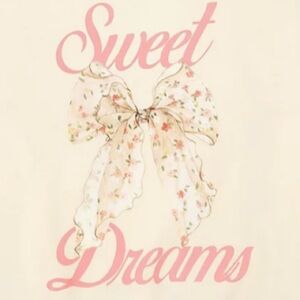 SWEET DREAMS VINTAGE BOW CREWNECK SWEATSHIRT!! Quality!!!!! New M